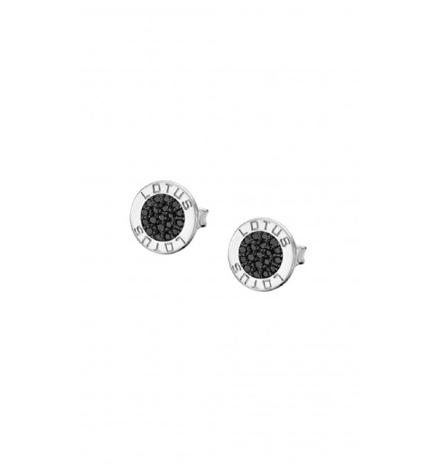 PENDIENTES LOTUS SILVER MUJER CIRONITAS NEGRAS - LP1252-4/7