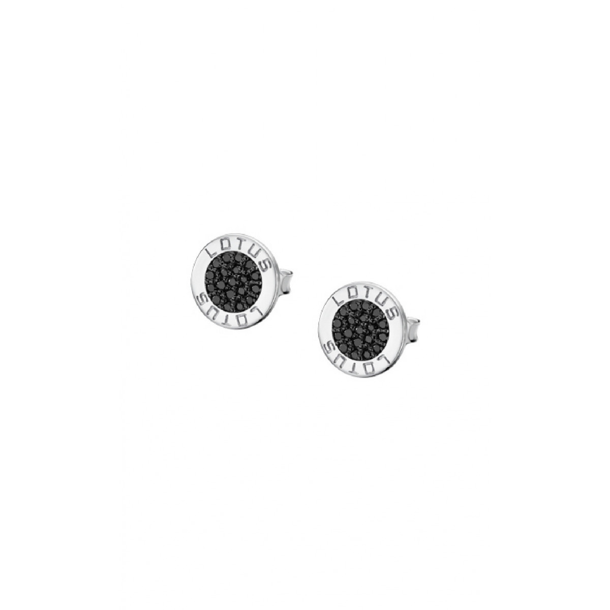 PENDIENTES LOTUS SILVER MUJER CIRONITAS NEGRAS - LP1252-4/7