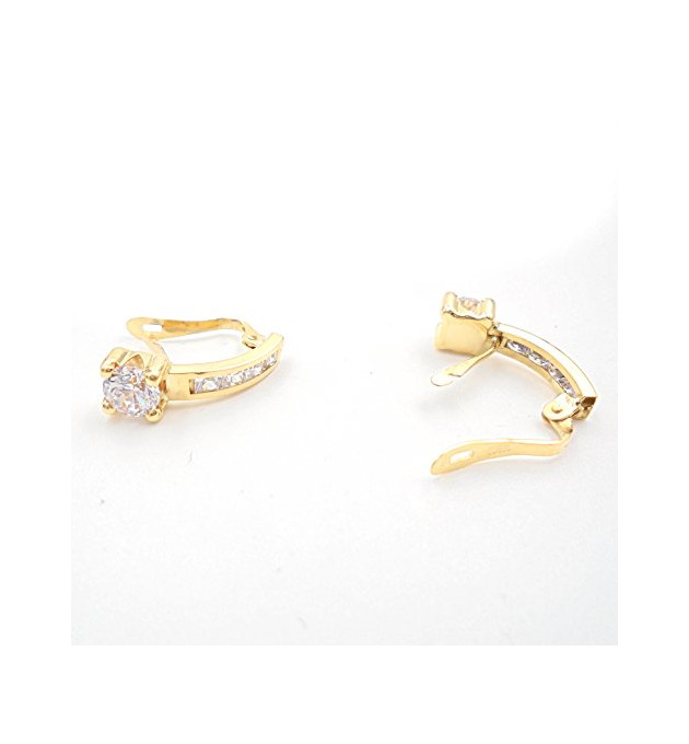 PENDIENTES MUJER ORO 18K CIRCONITA BAGUETTE