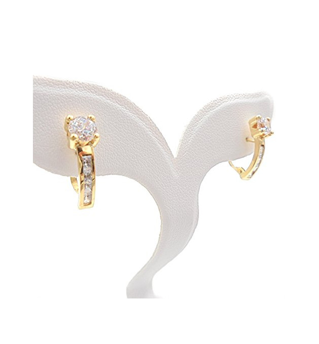 PENDIENTES MUJER ORO 18K CIRCONITA BAGUETTE