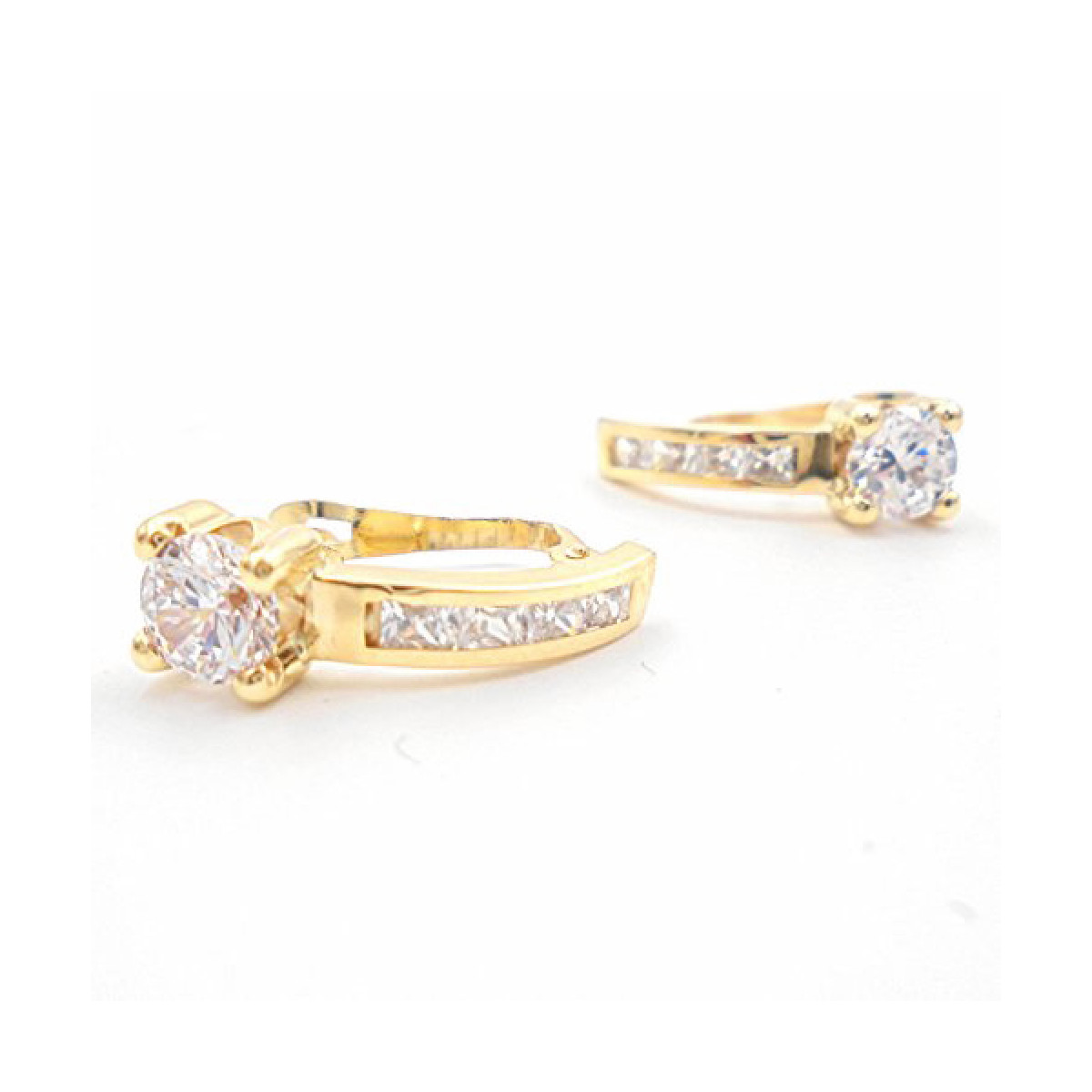 PENDIENTES MUJER ORO 18K CIRCONITA BAGUETTE