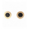 PENDIENTES MUJER ORO 18K ESMALTE NEGRO