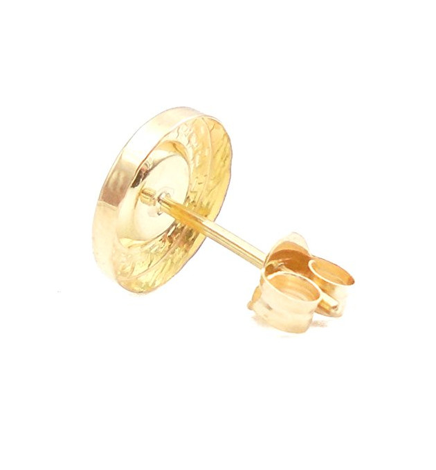 PENDIENTES MUJER ORO 18K ESMALTE NEGRO