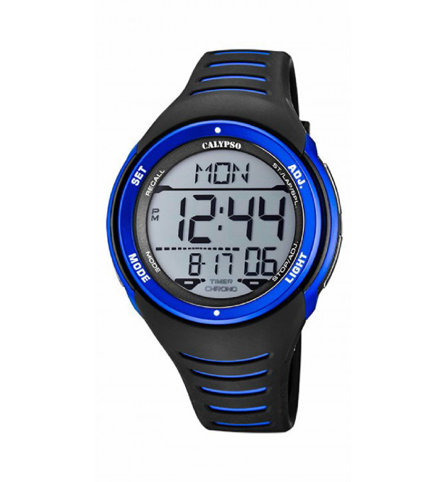 RELOJ CALYPSO DIGITAL HOMBRE SPLASH NEGRO / AZUL - K5807/4