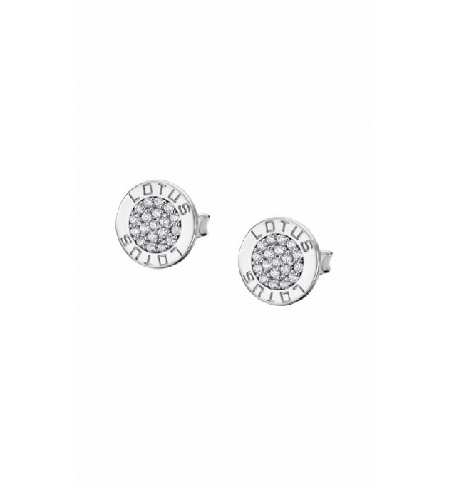 PENDIENTE LOTUS SILVER MUJER CIRCONITAS LOGO - LP1252-4/1