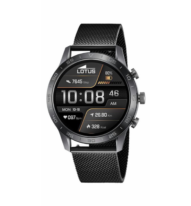 SMARTWATCH LOTUS HOMBRE ACERO NEGRO - 50048/1