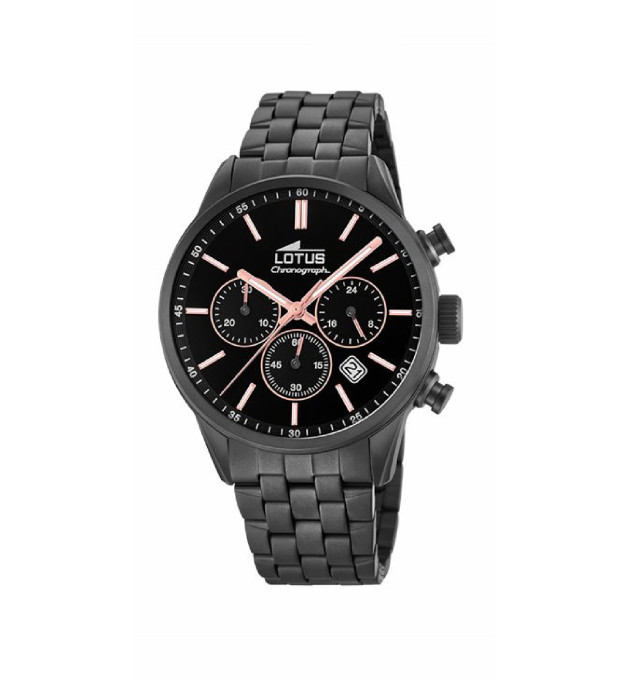 RELOJ LOTUS HOMBRE CRONO ESFERA NEGRA - 18668/2