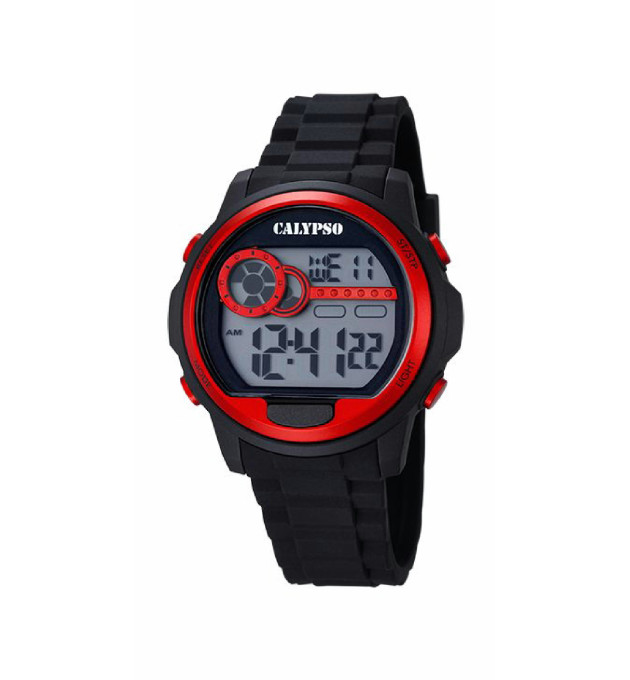 RELOJ CALYPSO DIGITAL HOMBRE NEGRO/ROJO - K5667/2