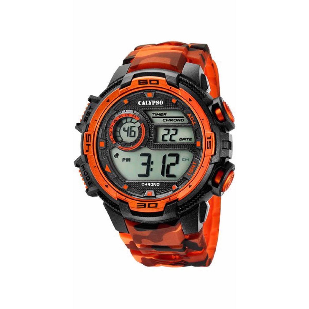 RELOJ CALYPSO HOMBRE DIGITAL MILITAER NARANJA - K5723/5