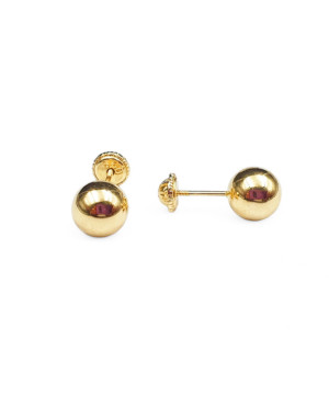 PENDIENTES BOLAS ORO 18K 7MM